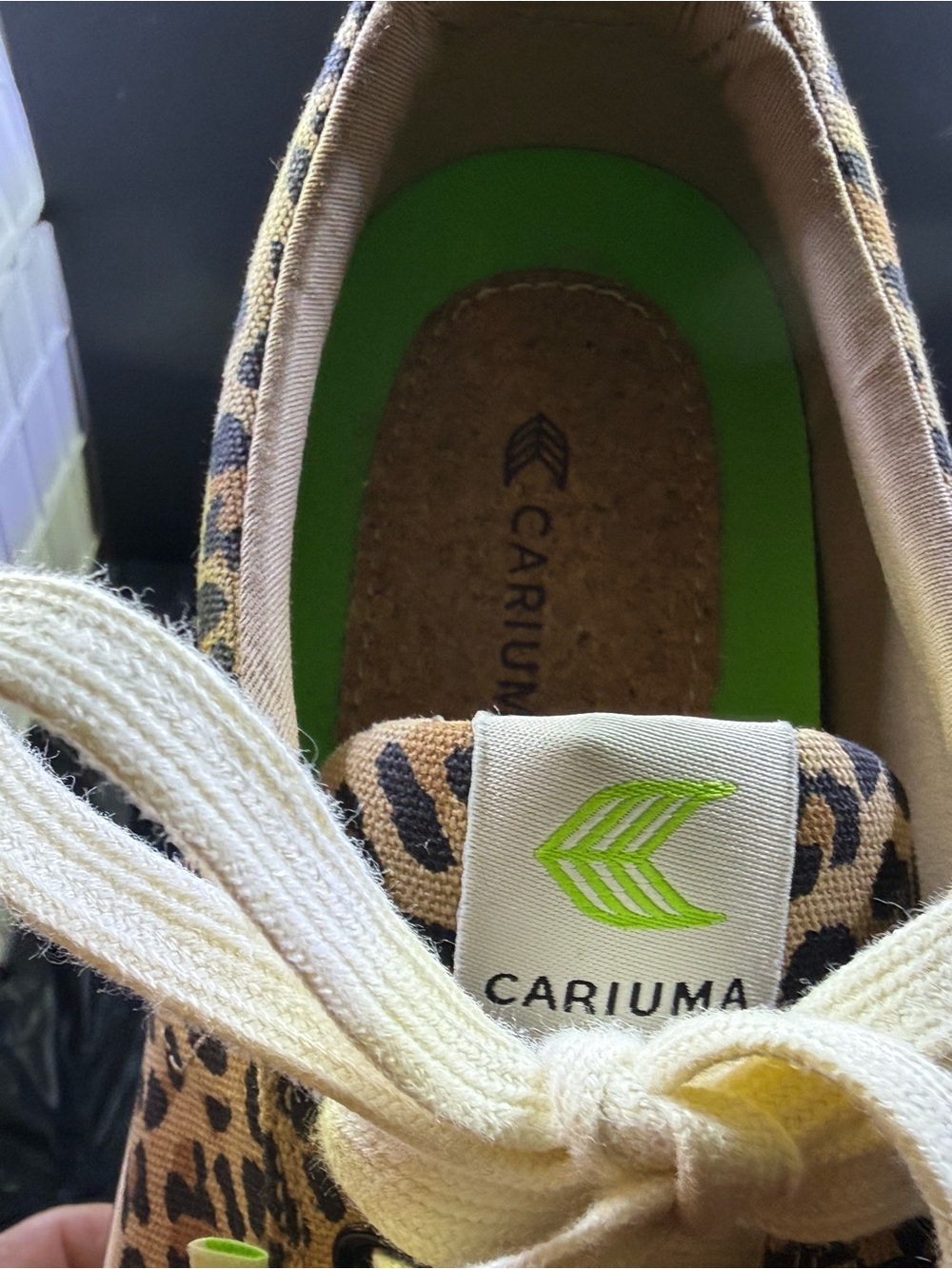Cariuma Leopard Canvas Sneakers - Tan & Black - Picture 2 of 8